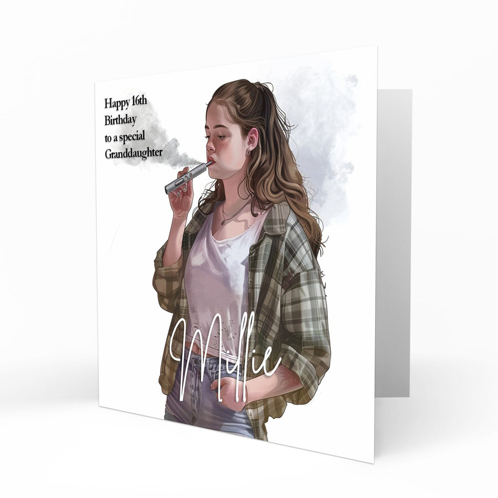 Personalised Birthday Card - Vaping Illustration