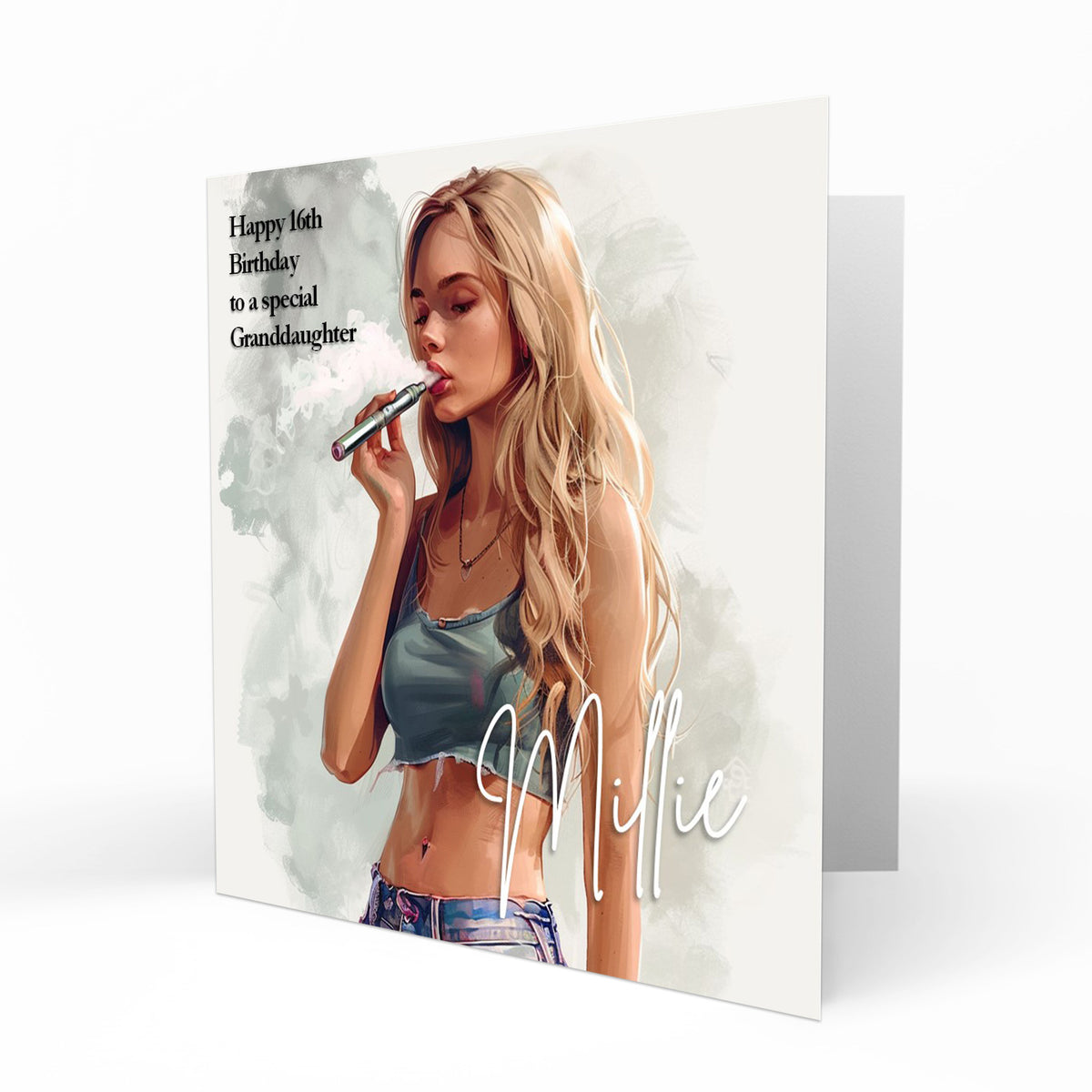 Personalised Birthday Card - Vaping Illustration