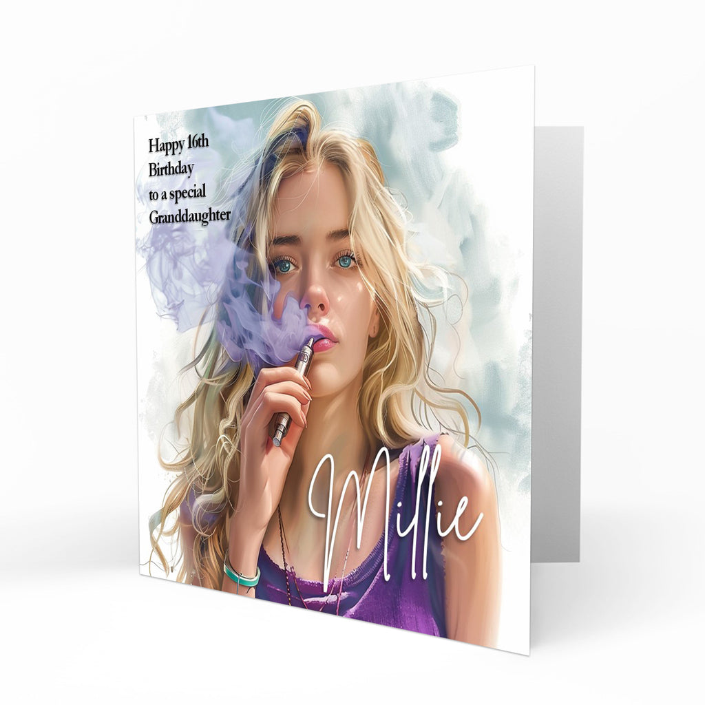 Personalised Birthday Card - Vaping Illustration