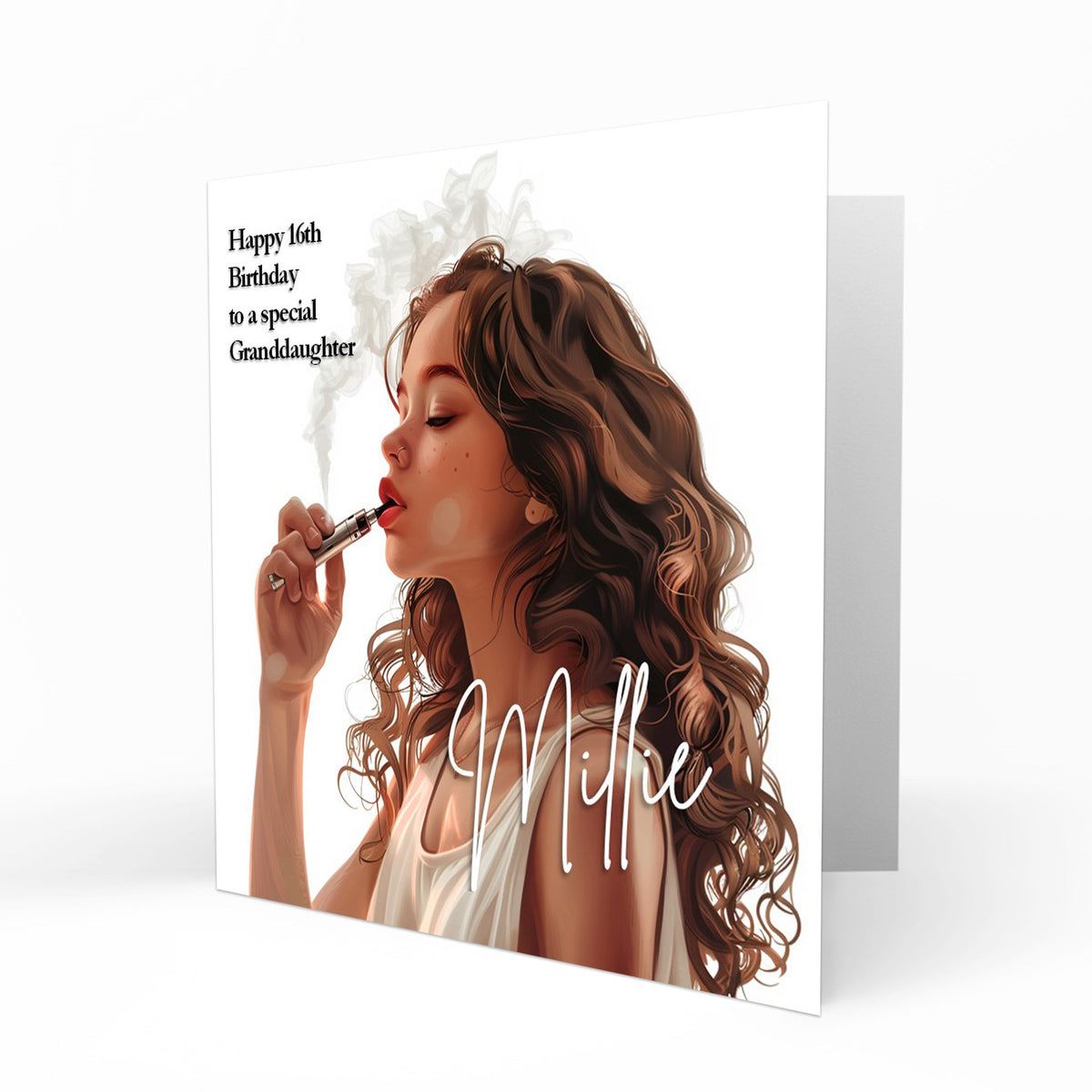 Personalised Birthday Card - Vaping Illustration