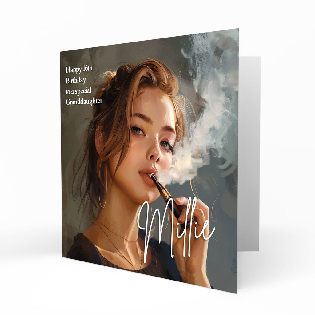 Personalised Birthday Card - Vaping Illustration