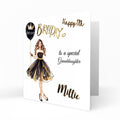 Personalised Birthday Card - Party Dress and Birthday Balloon