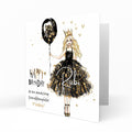 Personalised Birthday Card - Party Dress and Birthday Balloon