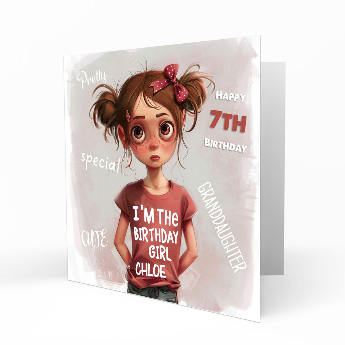 Personalised Birthday Card - Birthday Girl Illustration