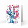 Personalised 5th Birthday Card - Blue Cartoon Creature