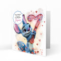 Personalised 7th Birthday Card - Blue Cartoon Creature with Birthday Number