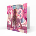 Personalized 13th Birthday Card: Pink Dressing Table Design