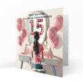 Personalised 15th Birthday Card Girls Granddaughter Niece Daughter Sister Friend Dressing Table Lights