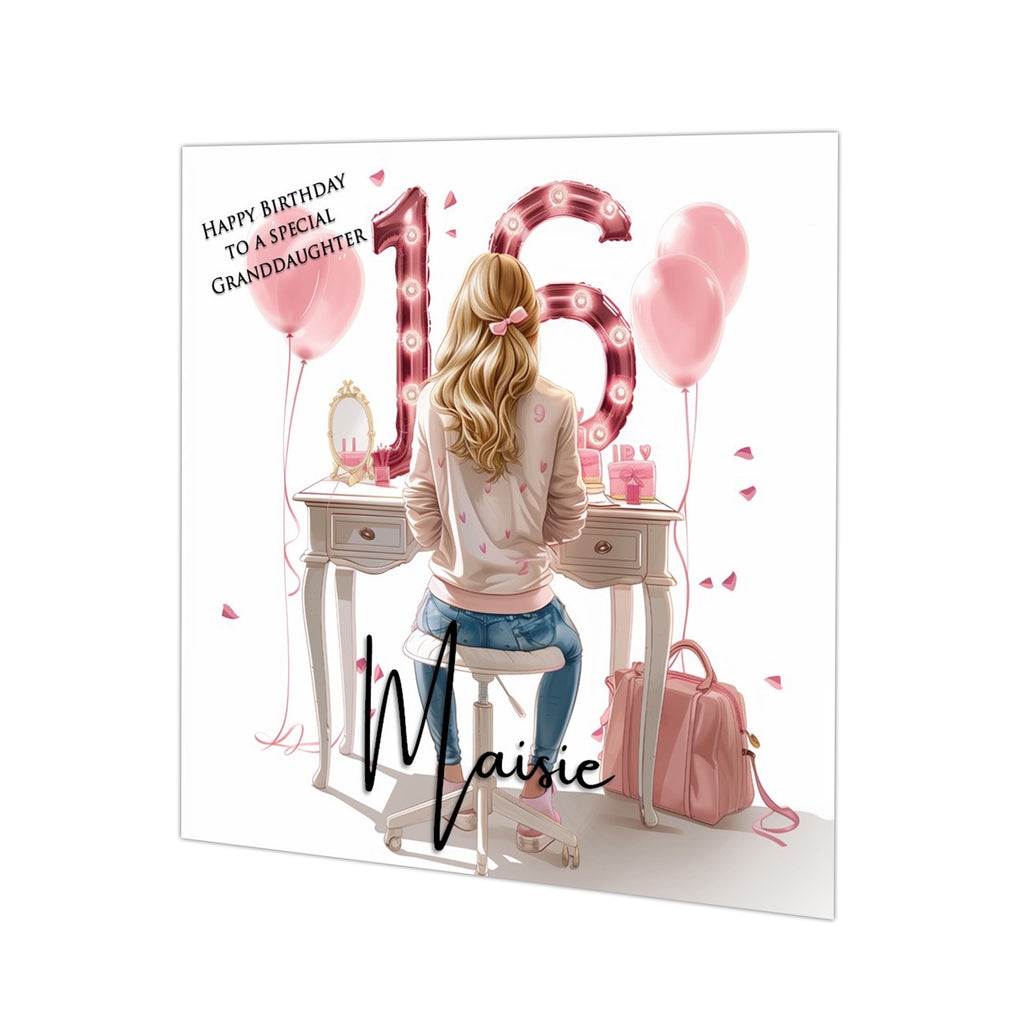 Personalized 16th Birthday Card: Daughter, Granddaughter, Niece, Sister, Friend