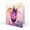 Personalised 18th Birthday Card - Colourful Celebration Drink