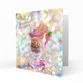 Personalised 25th Birthday Card - Colourful Celebration Drink