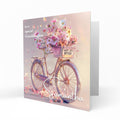 Personalised 30th Birthday Card - Bicycle with Flowers