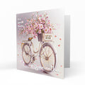 Personalised 60th Birthday Card - Bicycle with Flowers