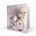 Personalised 60th Birthday Card - Bicycle with Flowers