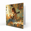 Personalised Birthday Card - Woman Playing Guitar