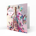 Personalised  40th Birthday Card for Her Women, Mum, Grandma, Granddaughter Niece Daughter Sister Auntie Prosecco Floral Butterfly