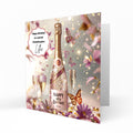 Personalised 18th Birthday Card - Celebration Bottle, Glasses and Butterflies
