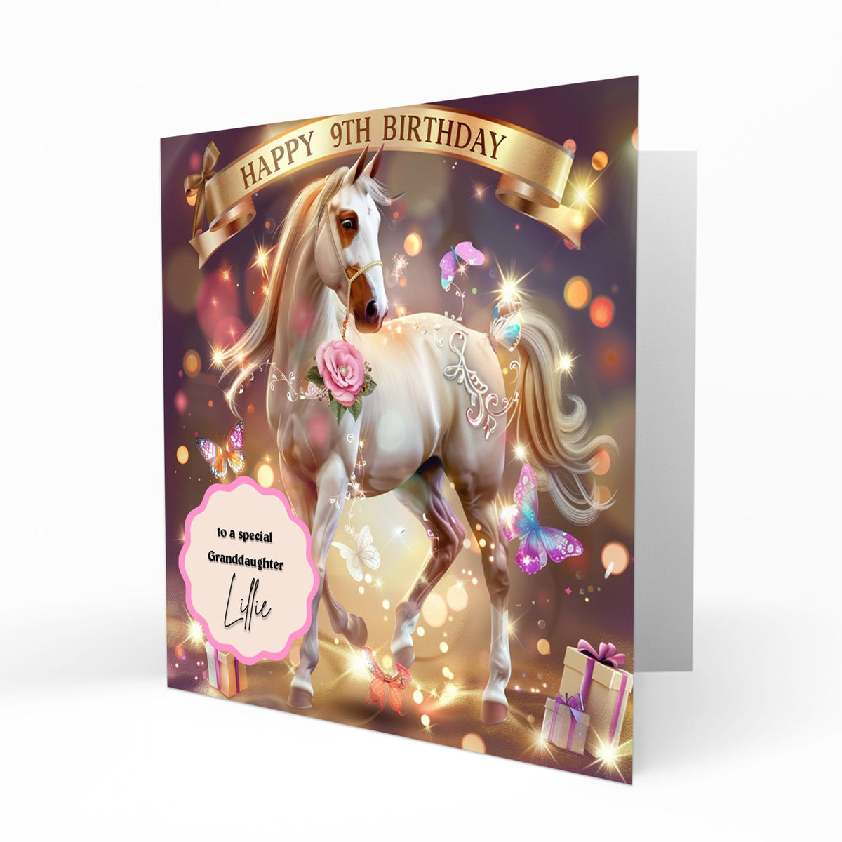 Personalised 9th Birthday Card - Fantasy Horse