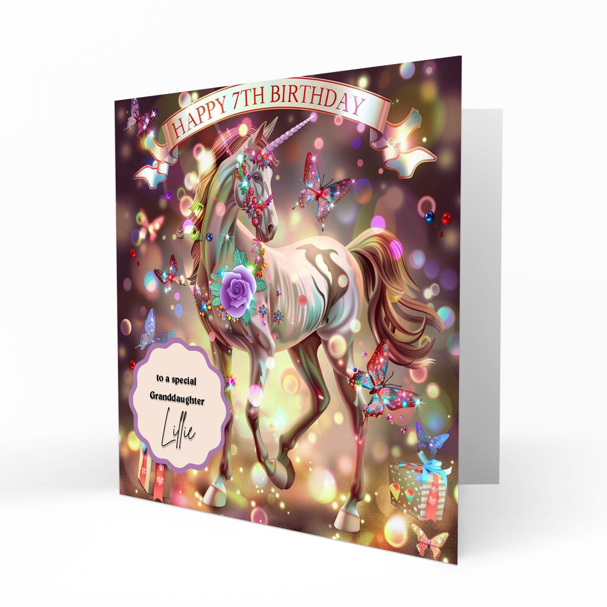 Personalised 7th Birthday Card - Fantasy Horse