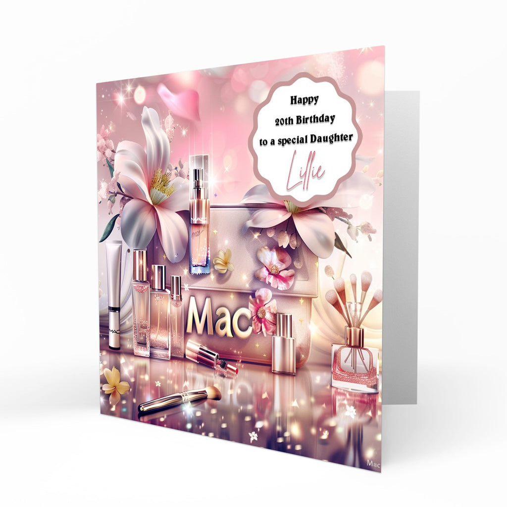 Personalised Birthday Card - Makeup and Perfume