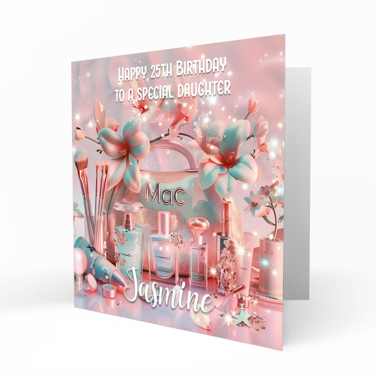 Personalised Birthday Card Makeup Perfume, Her, Girls or Women, Mum, Grandma, Auntie, Granddaughter Niece Daughter Sister Friend