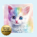 Personalised Birthday Card - Rainbow Kitten