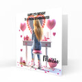 Personalised 9th 10th 11th 12th Birthday Card Girls Granddaughter Niece Daughter Sister Friend Dressing Table Lights