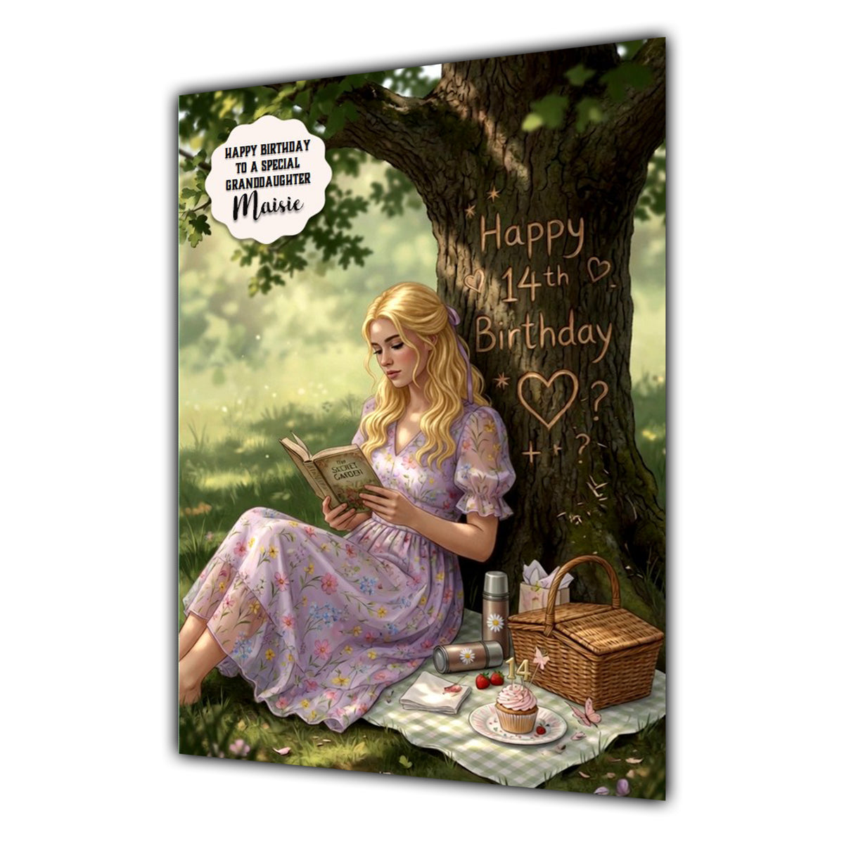 14th Birthday Card Reader Girl Granddaughter Daughter  Large A5 Size