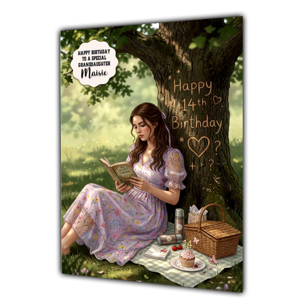 14th Birthday Card Reader Girl Granddaughter Daughter  Large A5 Size