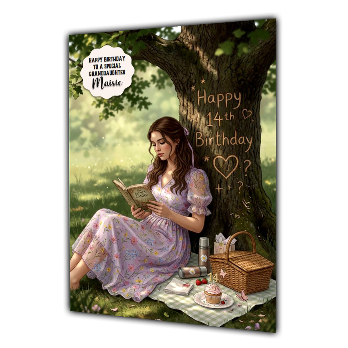 14th Birthday Card Reader Girl Granddaughter Daughter  Large A5 Size