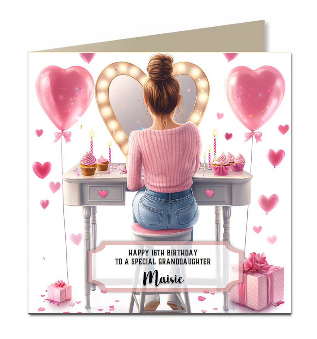 Personalised 2nd Birthday Card for Little Girls, Granddaughter, Niece, Sister, Daughter, Goddaughter Unicorn, Two Today, Any Name, Any Relation,