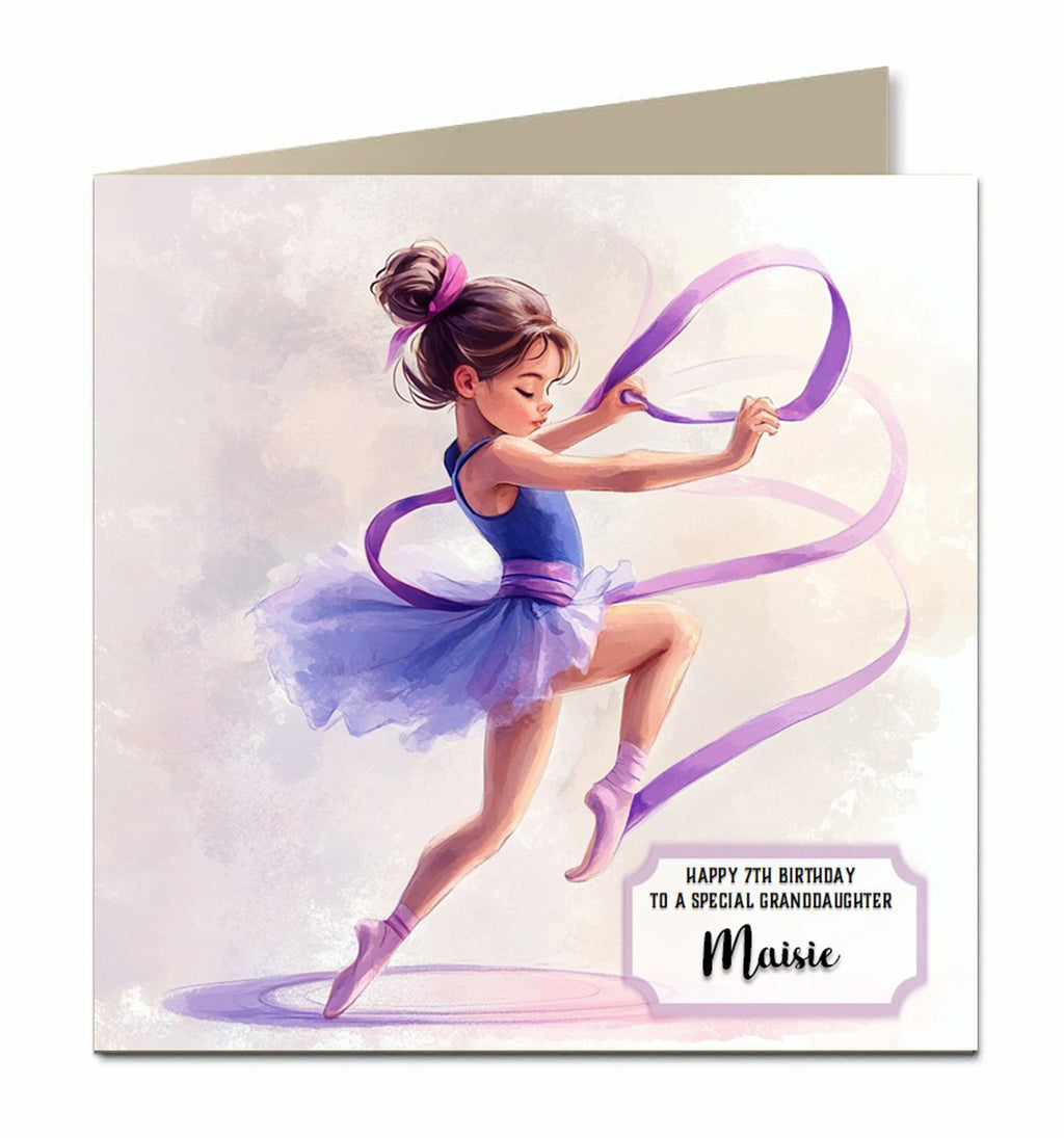 Personalised Birthday Card for Little Girls, Granddaughter, Niece, Sister, Daughter, Goddaughter, Unicorn, Any Name, Any Relation, Any Age