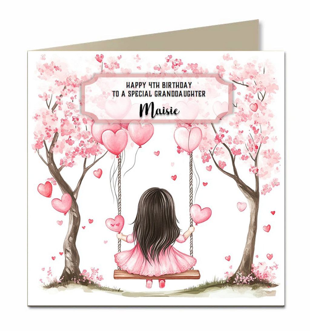 Personalised Birthday Card for Little Girls, Granddaughter, Niece, Sister, Daughter, Goddaughter, Unicorn, Any Name, Any Relation, Any Age