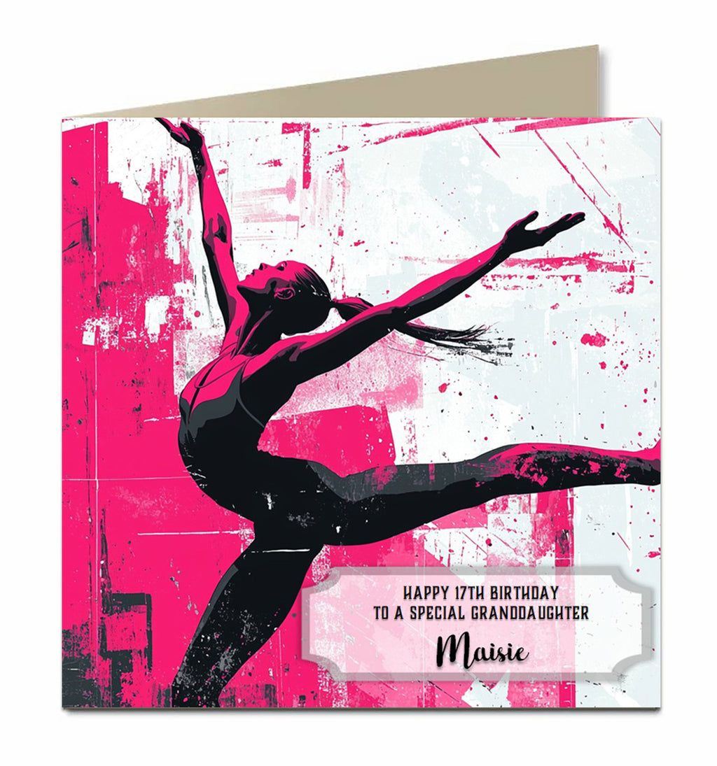 Personalised Birthday Card for Granddaughter Niece Daughter Sister Friend, Ballet, Dance, Ballerina