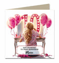10th Birthday Card Girls, Granddaughter, Daughter, Blonde hair Personalised