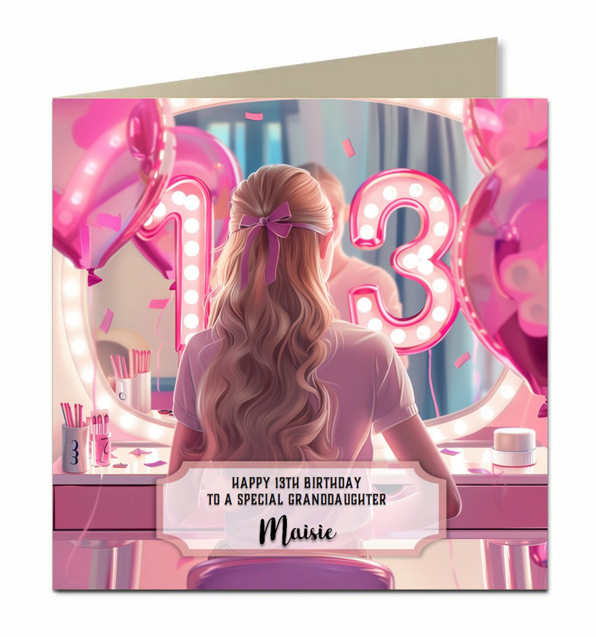 Personalised Horse Birthday Card For Girls Daughter, Granddaughter, Sister, Niece, Any Age, Name & Relation