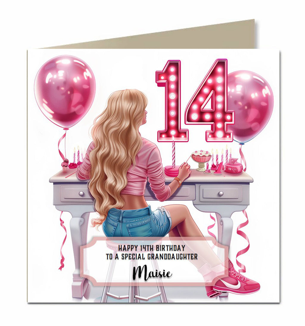 Personalised Horse Birthday Card, Granddaughter, Niece, Sister, Daughter, Goddaughter, Any Name, Any Relation, Any Age, Show Jumping, Pony