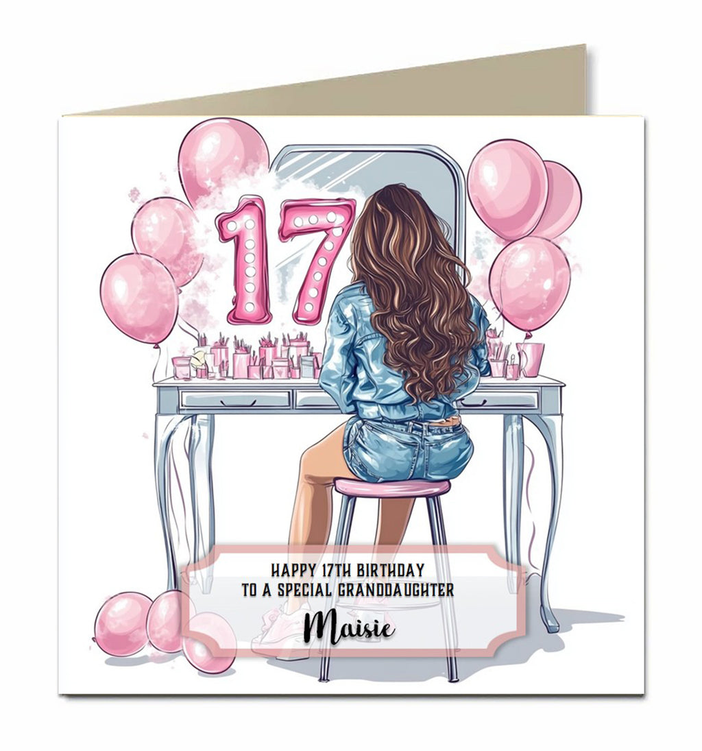 Personalised Birthday Card, Teenager, Granddaughter, Niece, Daughter, Any Name, Any Relation, Any Age, Mobile Phone, Cute