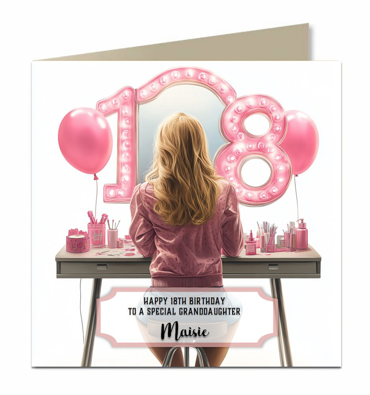 Personalised Birthday Card, Teenager, Granddaughter, Niece, Daughter, Any Name, Any Relation, Any Age, Mobile Phone, Cute