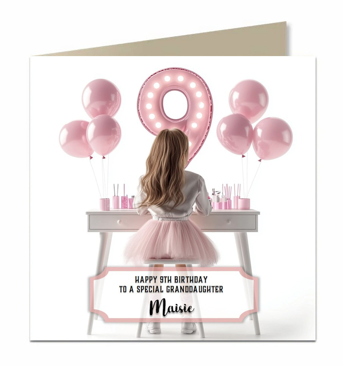 Personalised Birthday Card, Teenager, Granddaughter, Niece, Daughter, Any Name, Any Relation, Any Age, Mobile Phone, Cute
