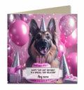 Personalised Birthday Card For Girls or Women or Dogs Alsatian