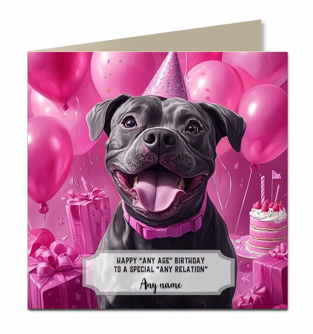 Birthday Card For Girls, Scooter, Daughter, Granddaughter, Sister, Niece, 3rd, 4th, 5th, 6th, 7th, Any Age, Name & Relative, Cute,