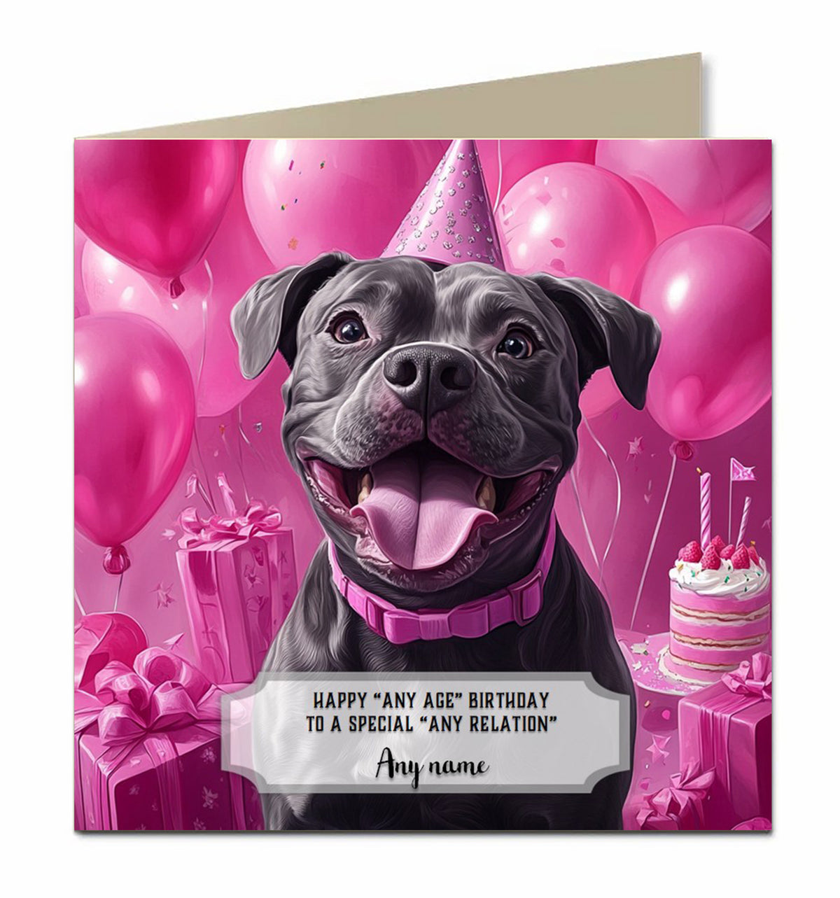 Birthday Card For Girls, Scooter, Daughter, Granddaughter, Sister, Niece, 3rd, 4th, 5th, 6th, 7th, Any Age, Name & Relative, Cute,