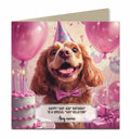 Personalised Birthday Card For Girls or Women or Dogs Cocker Spaniel