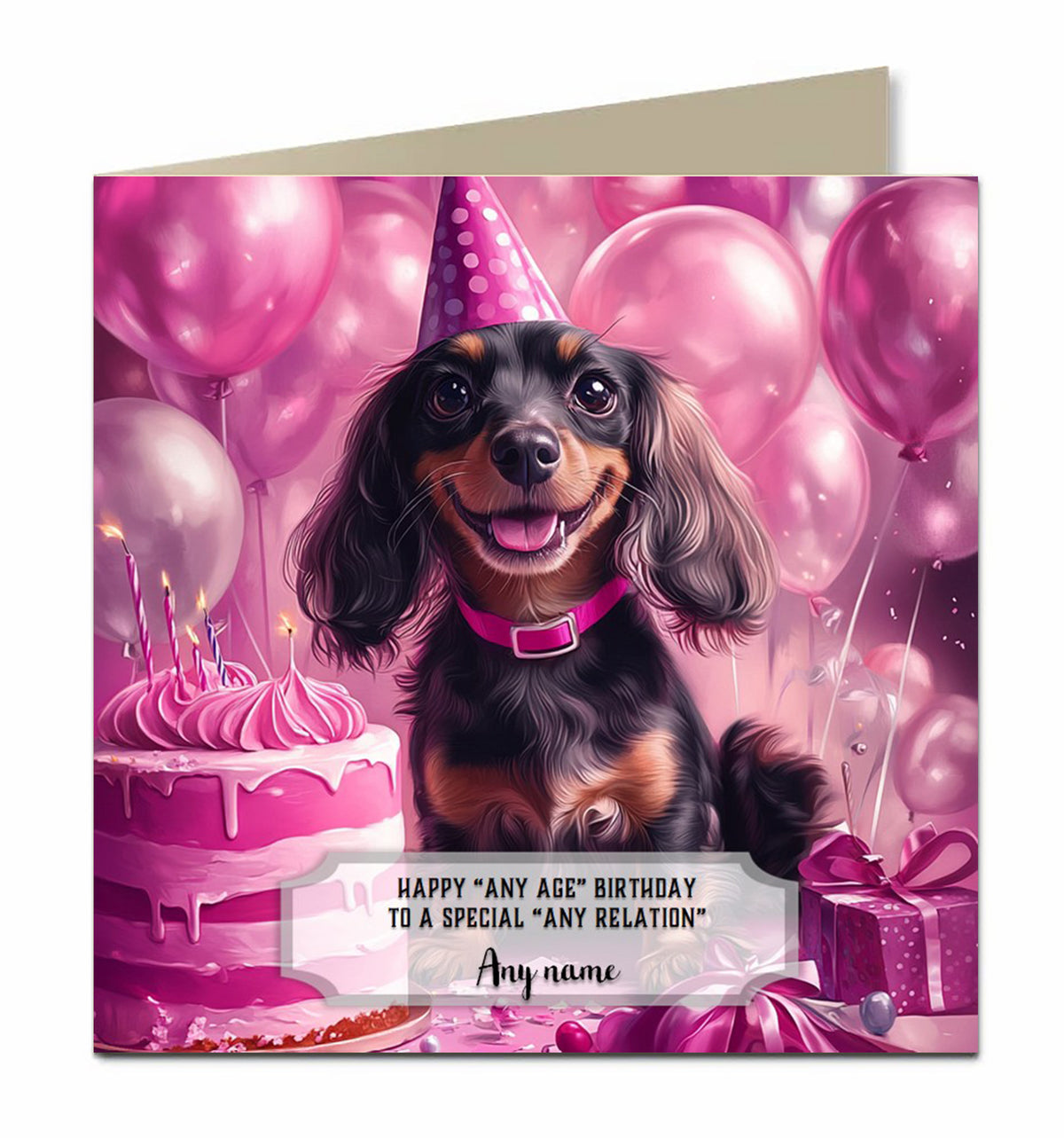 Birthday Card For Little Girls, Granddaughter, Niece, Daughter, Any Name, Any Relative, Any Age, Plating On A Swing, Cute