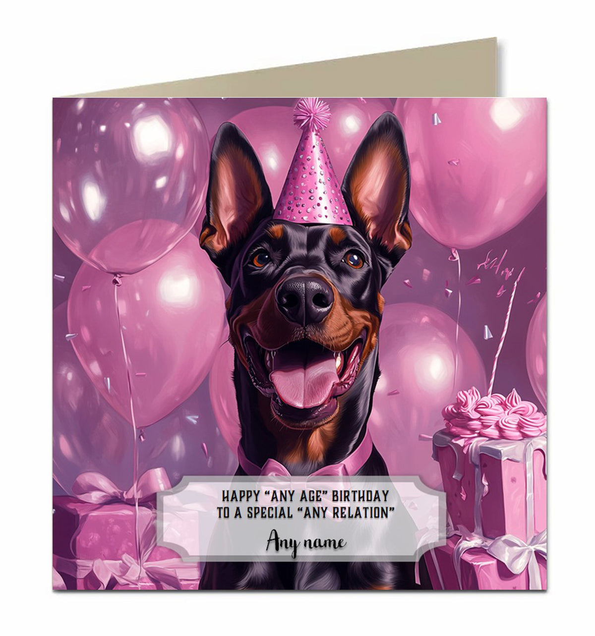 Birthday Card For Little Girls, Granddaughter, Niece, Daughter, Any Name, Any Relative, Any Age, Plating On A Swing, Cute