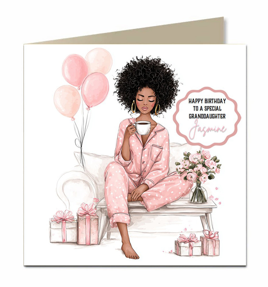 Personalised 7th Birthday Card For Girls, Granddaughter, Niece, Daughter, 16 Different Girls To Choose From F273 (Girl 6)