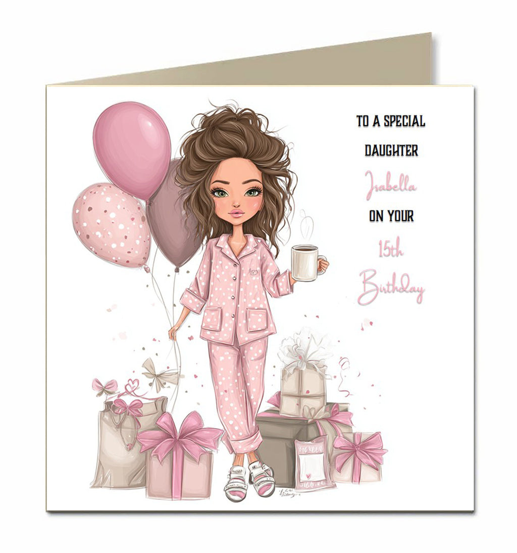 Personalised Selfie Birthday Card, Teenager, Granddaughter, Niece, Daughter, Sister, 13th, 14th, 15th, 16th, 17th Goth