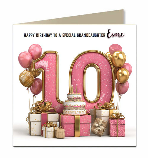 10th Birthday Card For Girls Personalised
