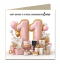11th Birthday Card For Girls Personalised